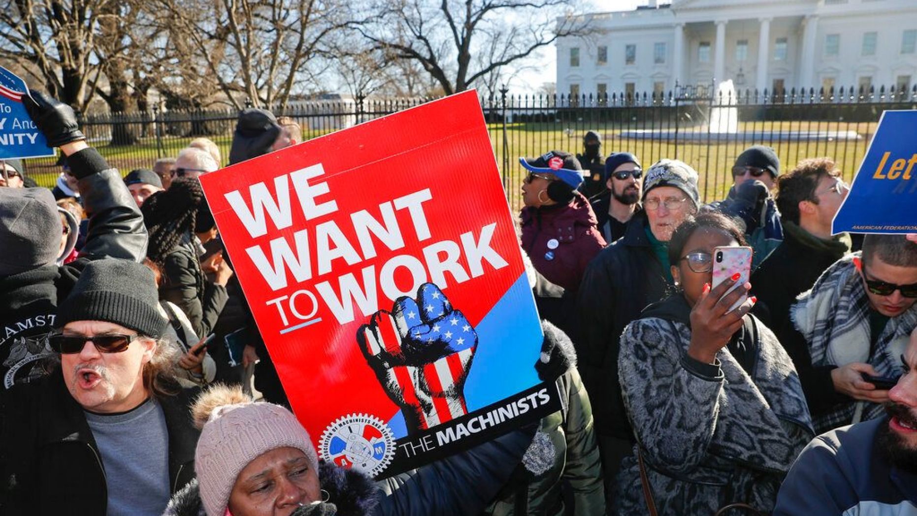 ‘Pay The Workers, Furlough Trump’: Federal Workers Rally At White House ...