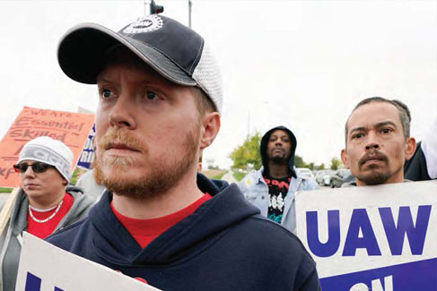 MILITANT: Workers (like these from John Deere) have recently struck big employers. PHOTO: AP PHOTOS