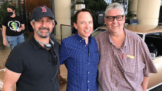 Director of Photography Steven Meizler, left, picture editor Roger Nygard and director David Mandel. PHOTO: PHILLIP CARUSO