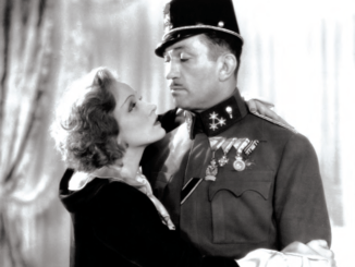 SECRET CODE: Marlene Dietrich and Victor McLaglen in “Dishonored.”