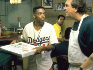 Spike Lee, center, and Danny Aiello in “Do the Right Thing.”